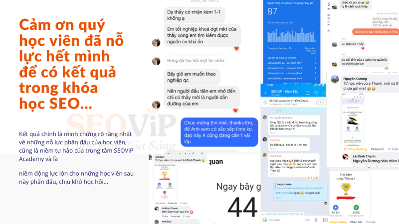 feedback từ học viên của SEOViP Academy
